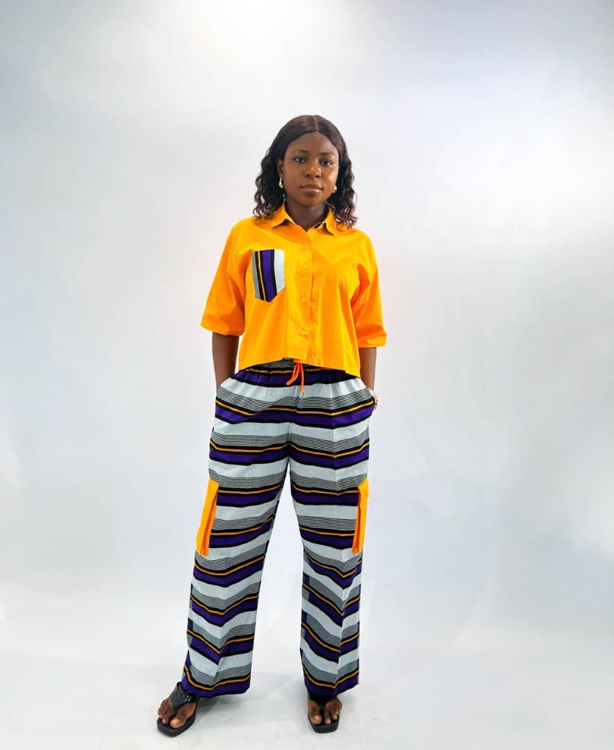 Ankara Crop Top and Pants - Image 2