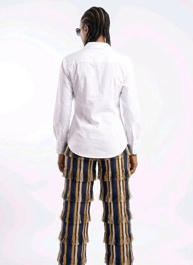 BnSari Lagbaja-Inspired Asooke Pants (Unisex) back view