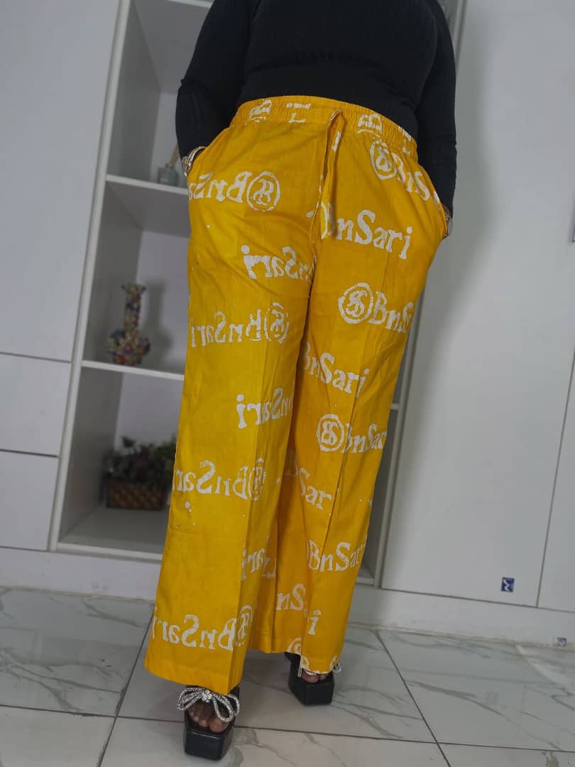 BnSari Palazzo Pants (Yellow) - Image 2