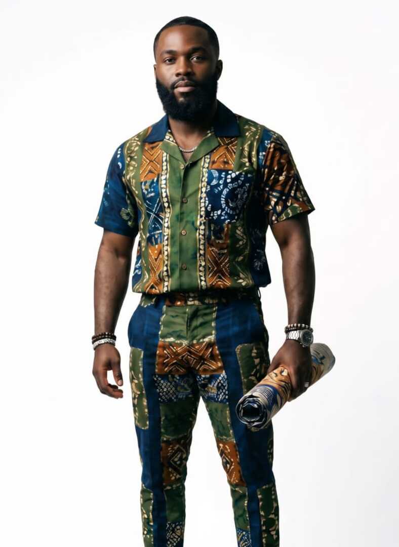 Adire 2-Piece Set wore by a Man