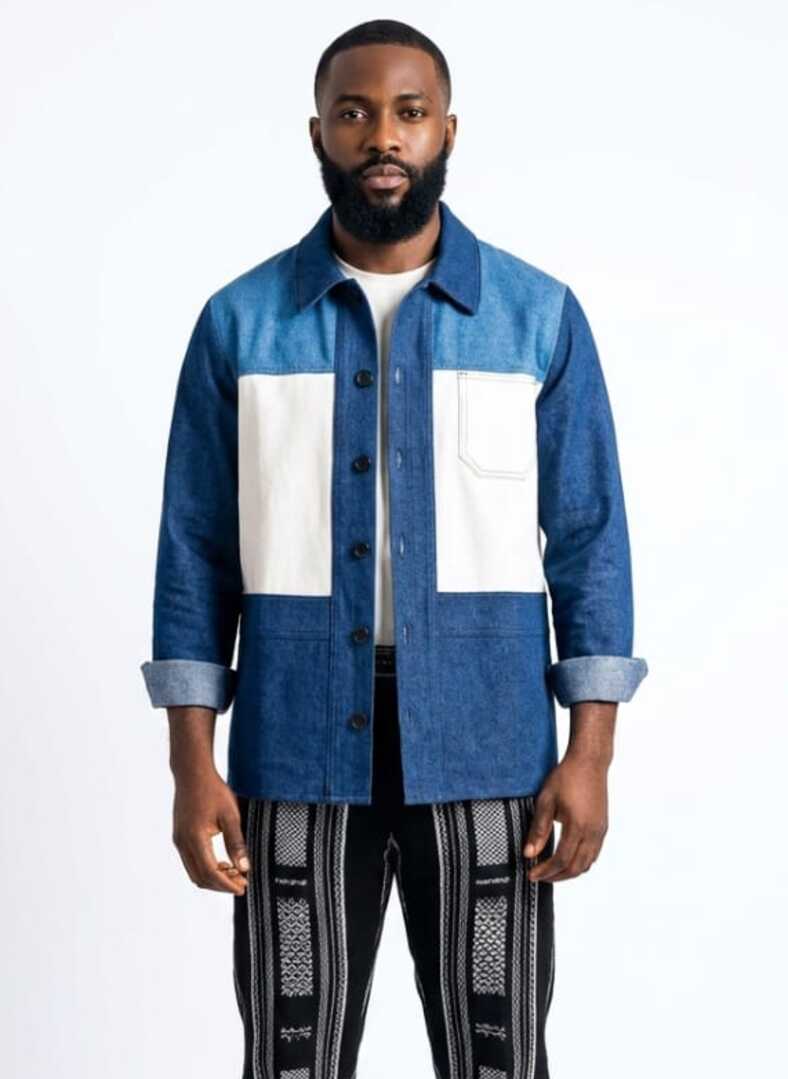 BnSari Statement Denim Jacket (Men)