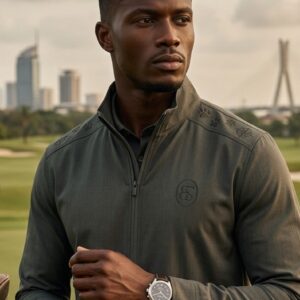 Man puts on The Noble Man Golf Set